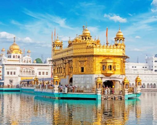 Harmandir Sahib Amristar India Punjab Golden Temple Piant by numbers