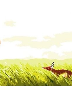 Little Prince And Fox in Grassland - Paint By Numbers