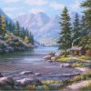 Log Cabin By The River - Paint By Numbers