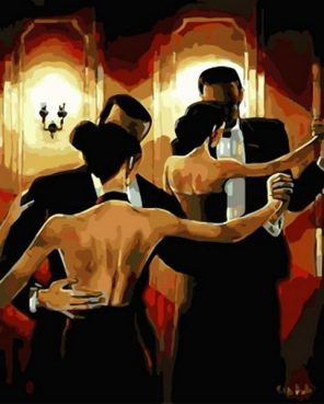 Couple Dancing In Soiree Paint by numbers