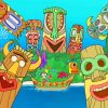 Squidward Tiki Land Paint by numbers