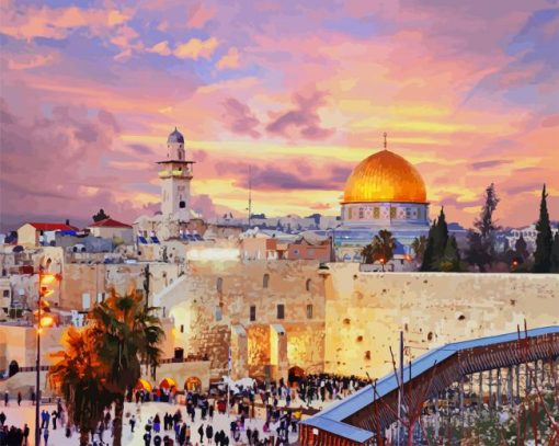 Temple Mount Jerusalem paiint by number