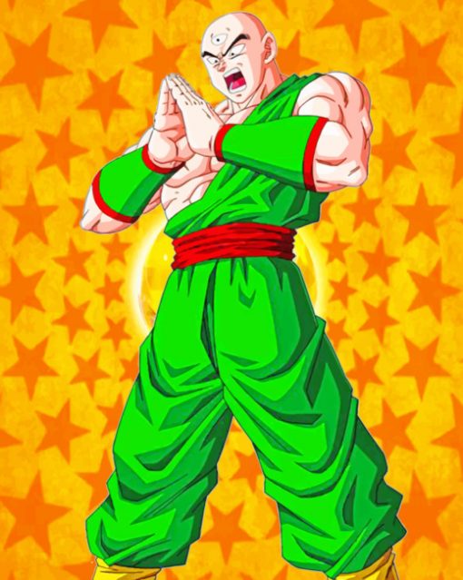 Tien Shinhan Dragon Ball Paint by numbers