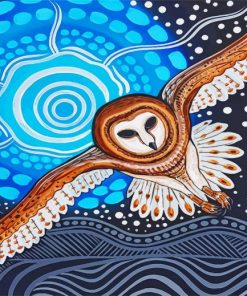 Aboriginal Owl Paint by numbers
