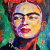 Abstract Frida Kahlo paint by numbers