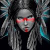 Aesthetic Native American Girl Paint by numbers