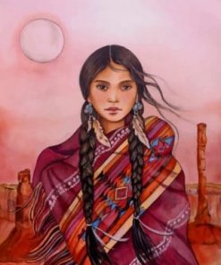 Amerindian Girl - Paint By Numbers