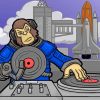 Astronaut Dj Monkey Paint by numbers