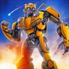 Bumblebee Robot Paint by numbers