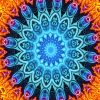Fire Blue Mandala paint by numbers