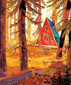Cabin In The Woods - Paint By Number