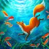 Fox Underwater paint by number