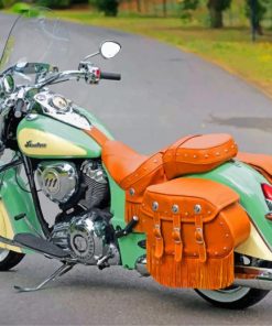 Green Chief Motorcycle Paint by numbers