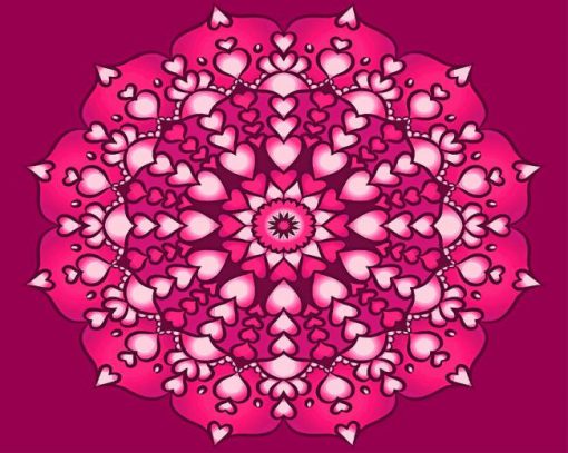 Heart Mandala Paint by numbers