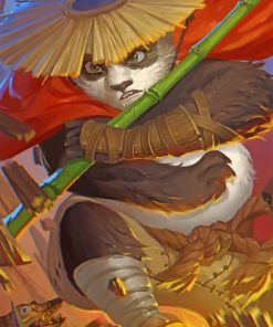 Kungfo Panda Fighting paint by numbers