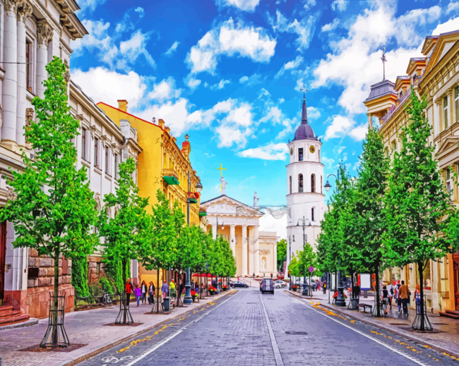 Lietuva paint by numbers