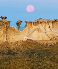 Full Moon Mexican Landscape Paint by numbers