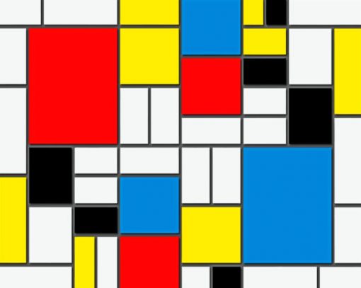 Mondrian Pattern Paint by numbers