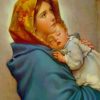 Mother Mary And Jesus paint by number