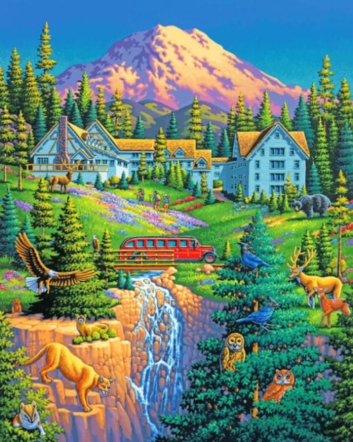 Mount Rainier paint by numbers