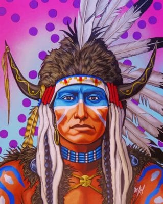 Native American Man Paint by numbers