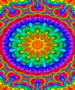 Rainbow Colors Folk Art Paint by numbers
