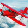 Red Airplane Paint by numbers