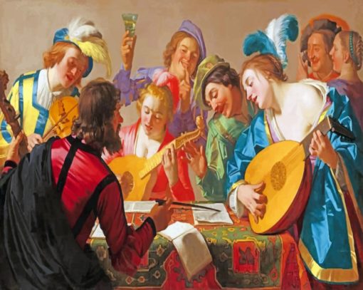 Renaissance Music Period paint by numbers