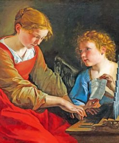 Saint Cecilia And Angel Orazio paint by numbers