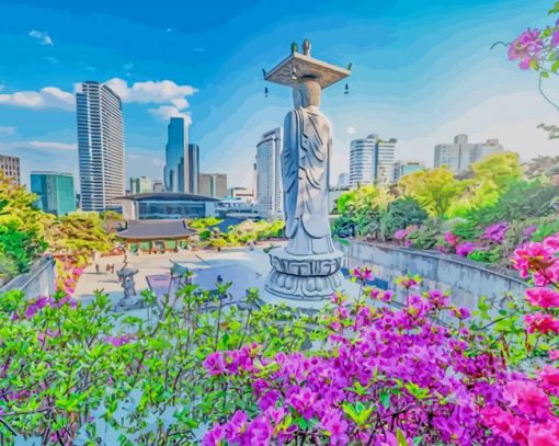 South Korea Bongeunsa Paint by numbers
