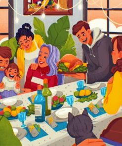 Thanksgiving Dinner paint by numbers