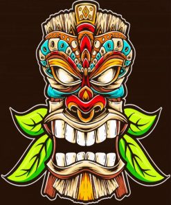 Tiki Mask Paint by numbers