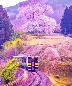 Train In Japan - Paint By Number