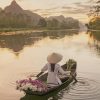 Vietnamese Woman In A Boat Piant by numbers