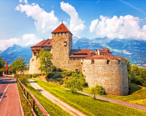 Vaduz Castle Paint by numbers