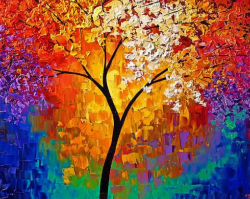 Aesthetic Abstract Tree Paint by numbers