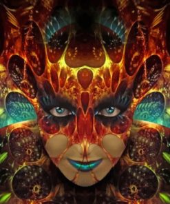 Aesthetic Masked Woman paint by numbers