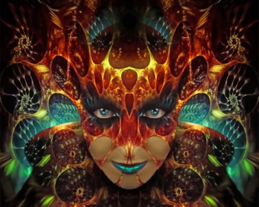 Aesthetic Masked Woman paint by numbers