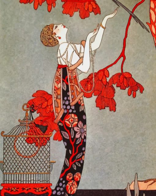 Asian Woman Illustration paint by numbers