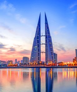 Bahrain Middle East paint by numebrs