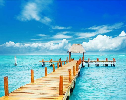Beautiful Cancun Mexico paint by numbers