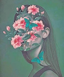 Floral Girl paint by numbers