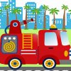 Fire Engine Paint by numbers