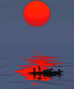 Fishers Silhouette paint by numbers