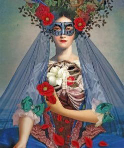 Floral Weird Woman Paint by numbers