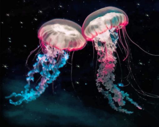 Galaxy Jellyfishes paint by numbers
