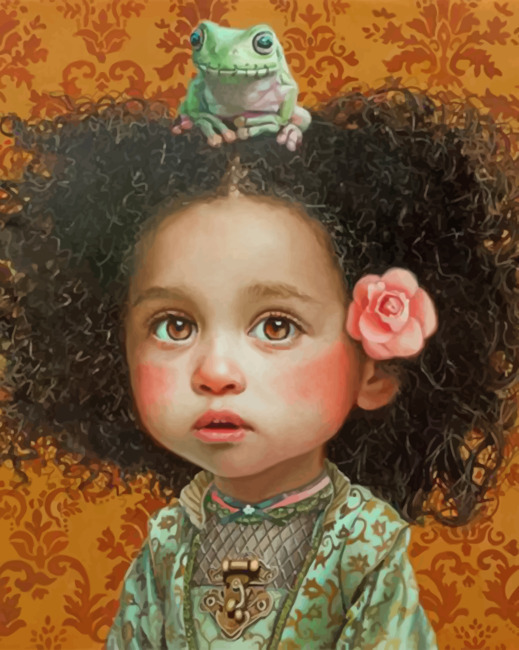 Girl And Frog paint by numbers