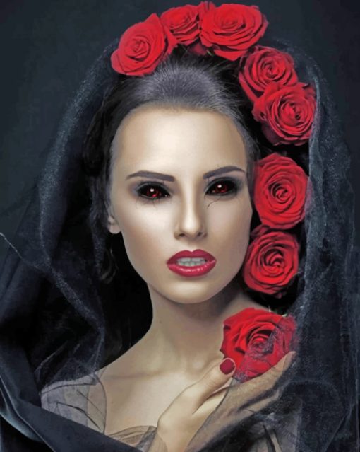 Gothic Woman Paint by numbers