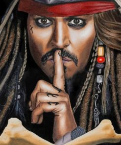 Captain Jack Sparrow paint by numbers