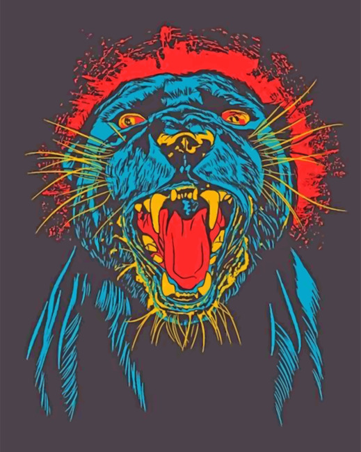Angry Tiger Paint by numbers